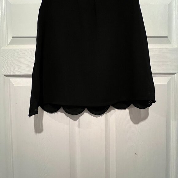 Blue Rain Scalloped Sequence Black Skirt Size M - Picture 3 of 4